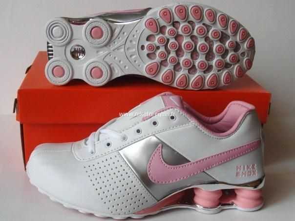 Nike Shox Oz Blanc Rose D Or (1)